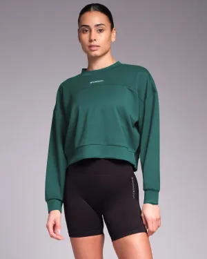 Studio Cropped Sweatshirt Jungle Green