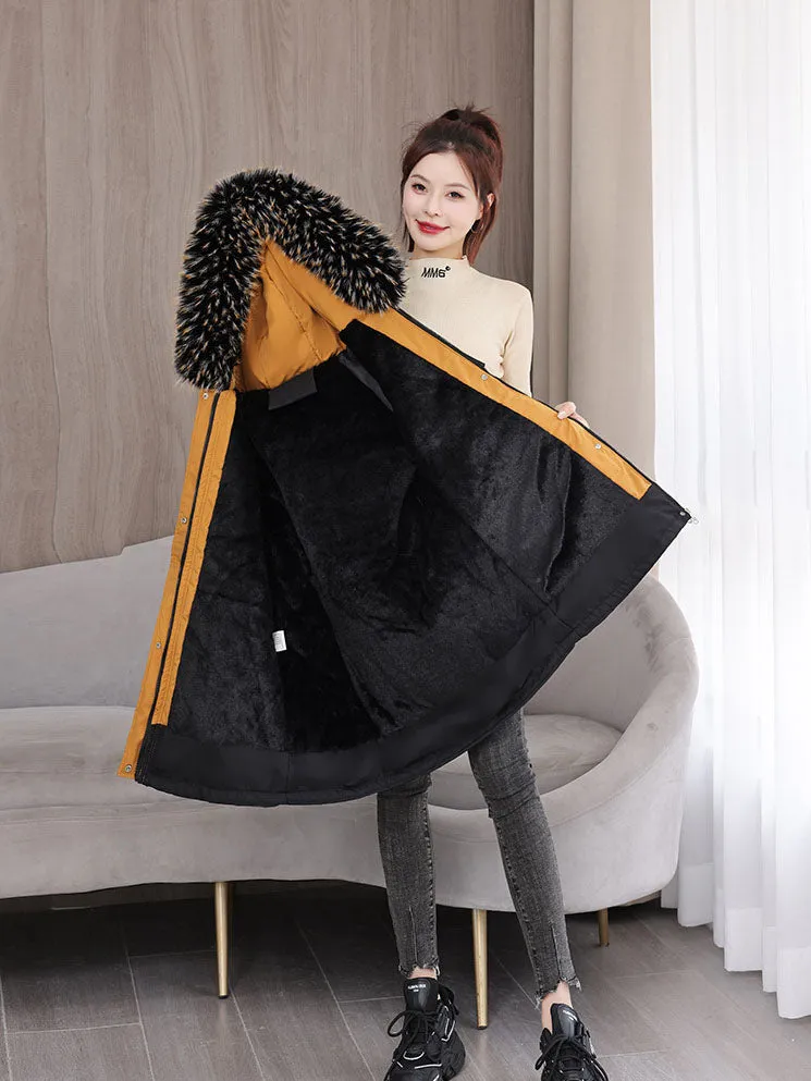 Stylish and Easy-to-Clean Women's Parka with Drawstring Waist