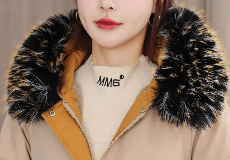 Stylish and Easy-to-Clean Women's Parka with Drawstring Waist