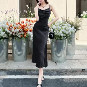 Stylish Women's Maxi Cami Dress Featuring Beaded Details