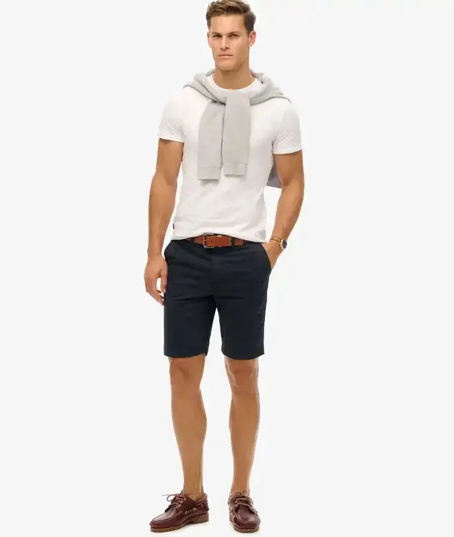 Superdry Men's Vintage Officer Chino Shorts Eclipse Navy