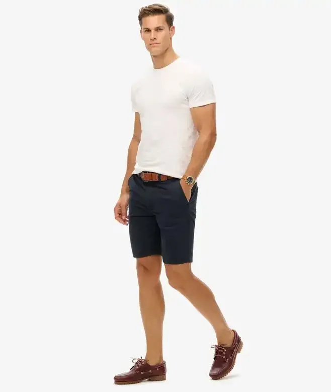 Superdry Men's Vintage Officer Chino Shorts Eclipse Navy