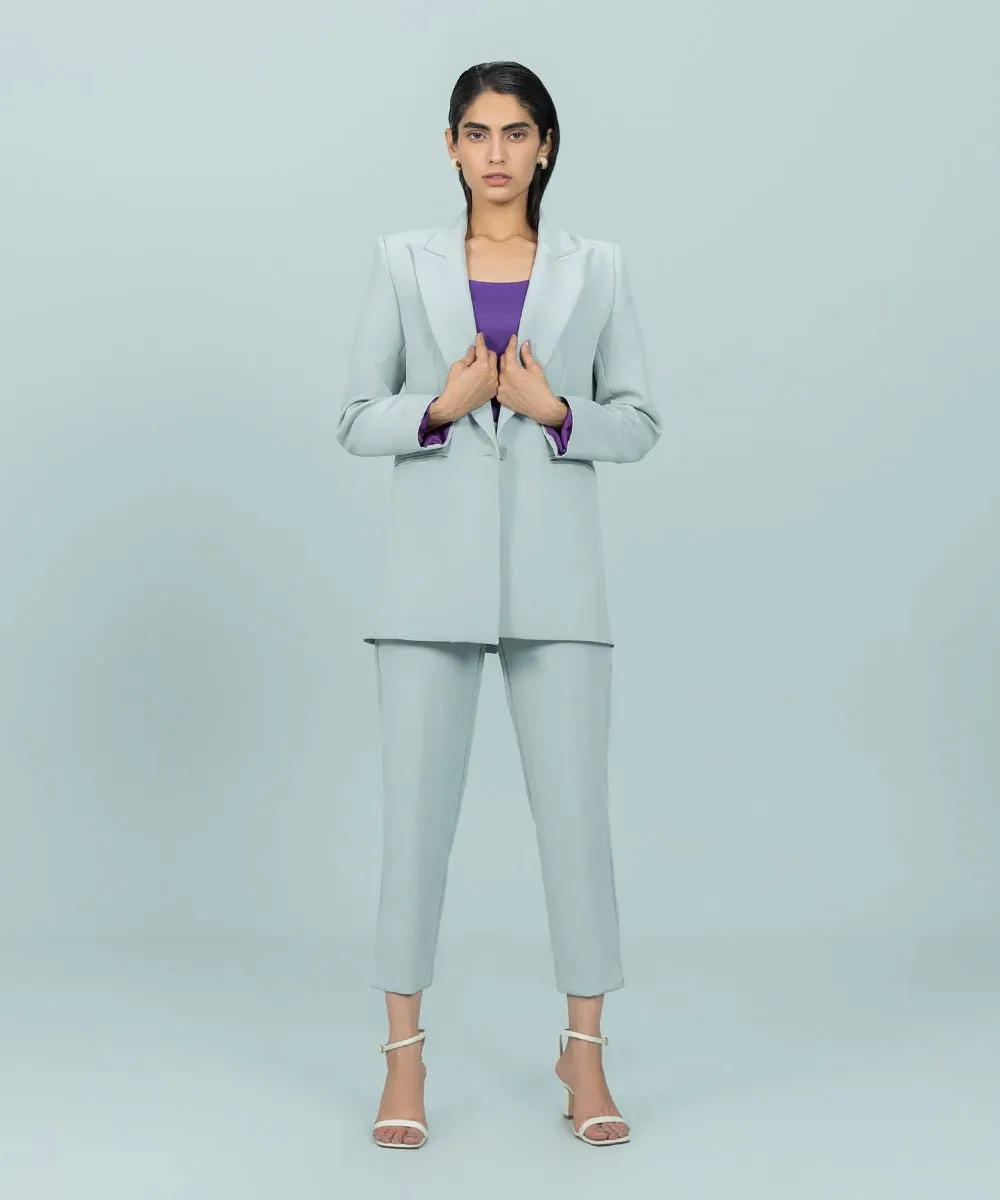 Tailored Blazer with Contrast Lining