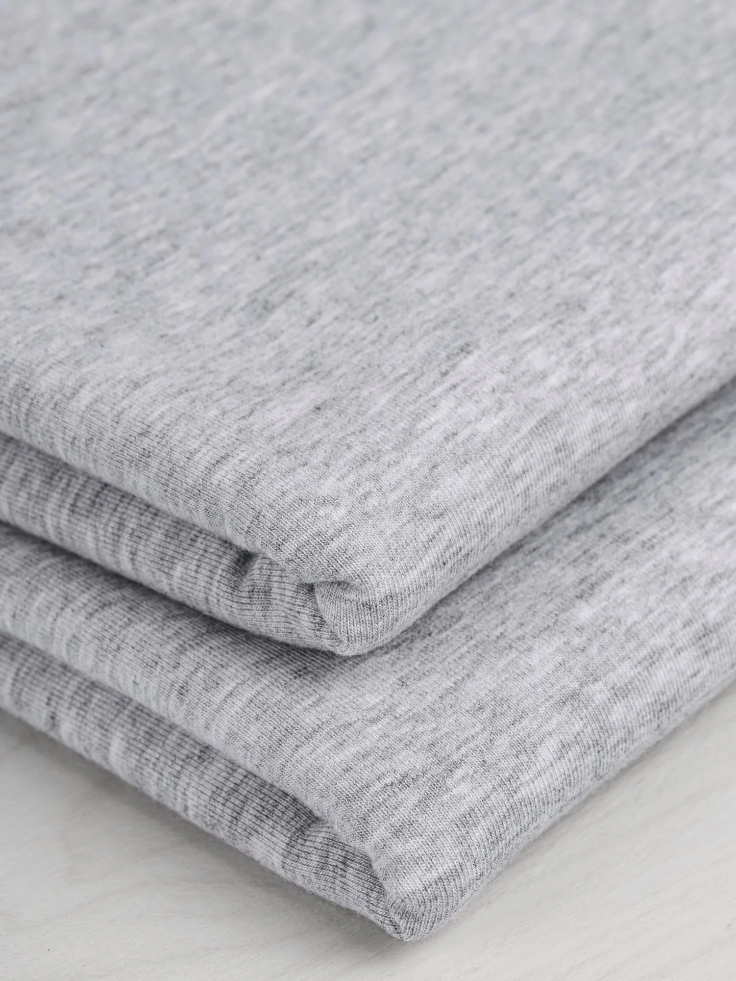 Tencel Lyocell Organic Cotton Stretch French Terry - Heather Grey