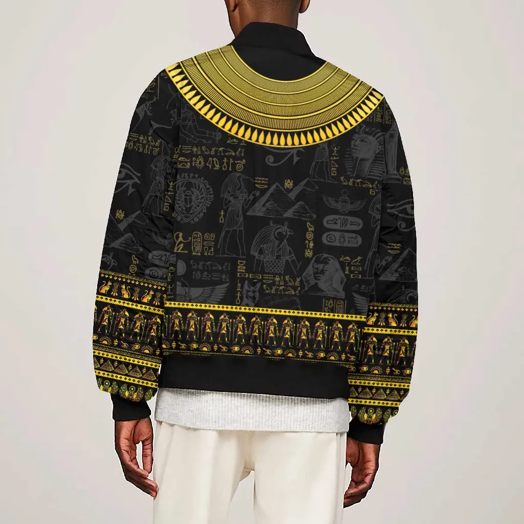 The Ankh Egyptian Hieroglyphs Bomber Jacket LT9