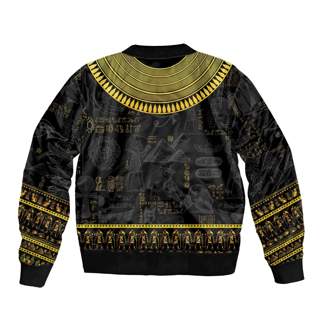 The Ankh Egyptian Hieroglyphs Bomber Jacket LT9