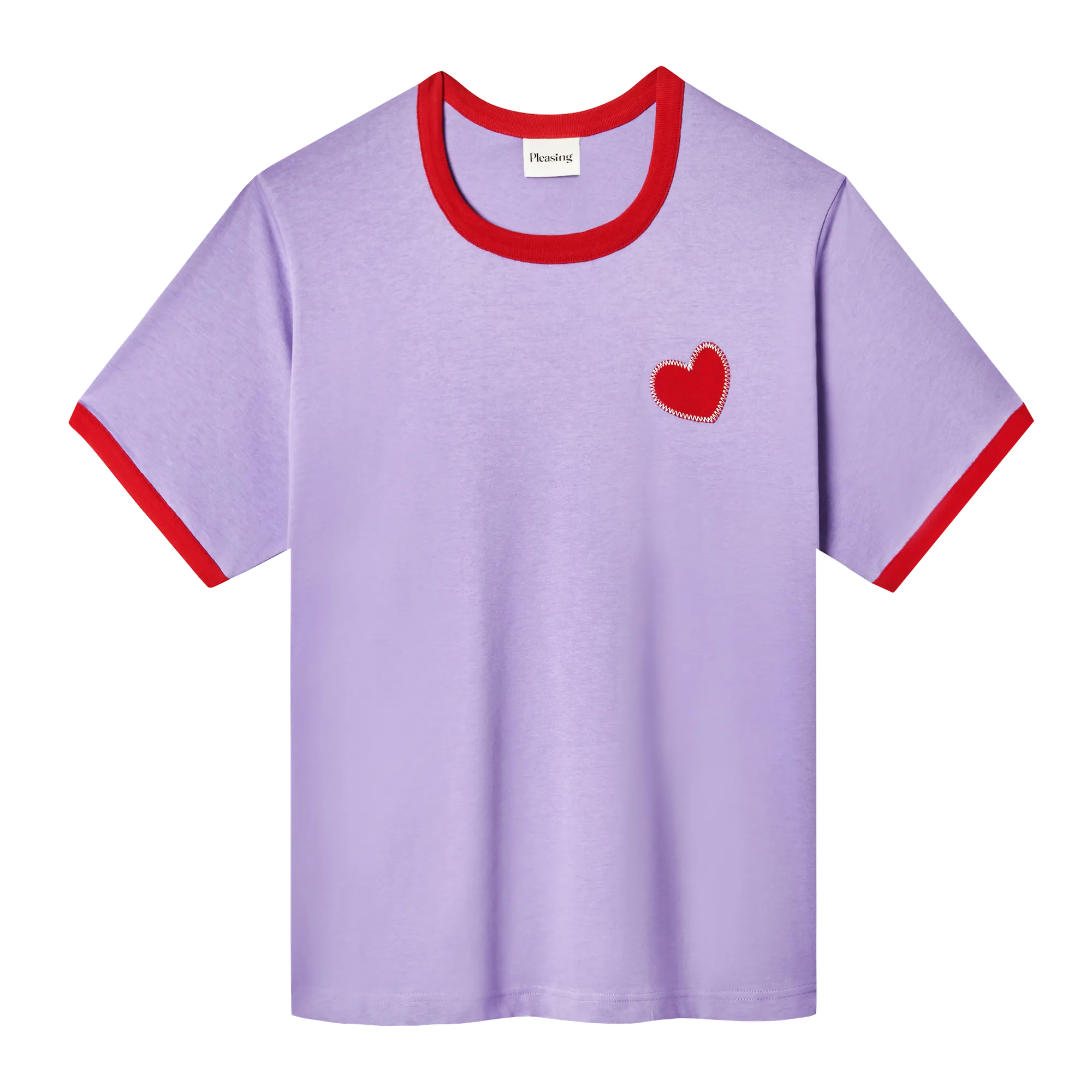 The Pleasing Loves You Ringer Tee in Violet Cherry