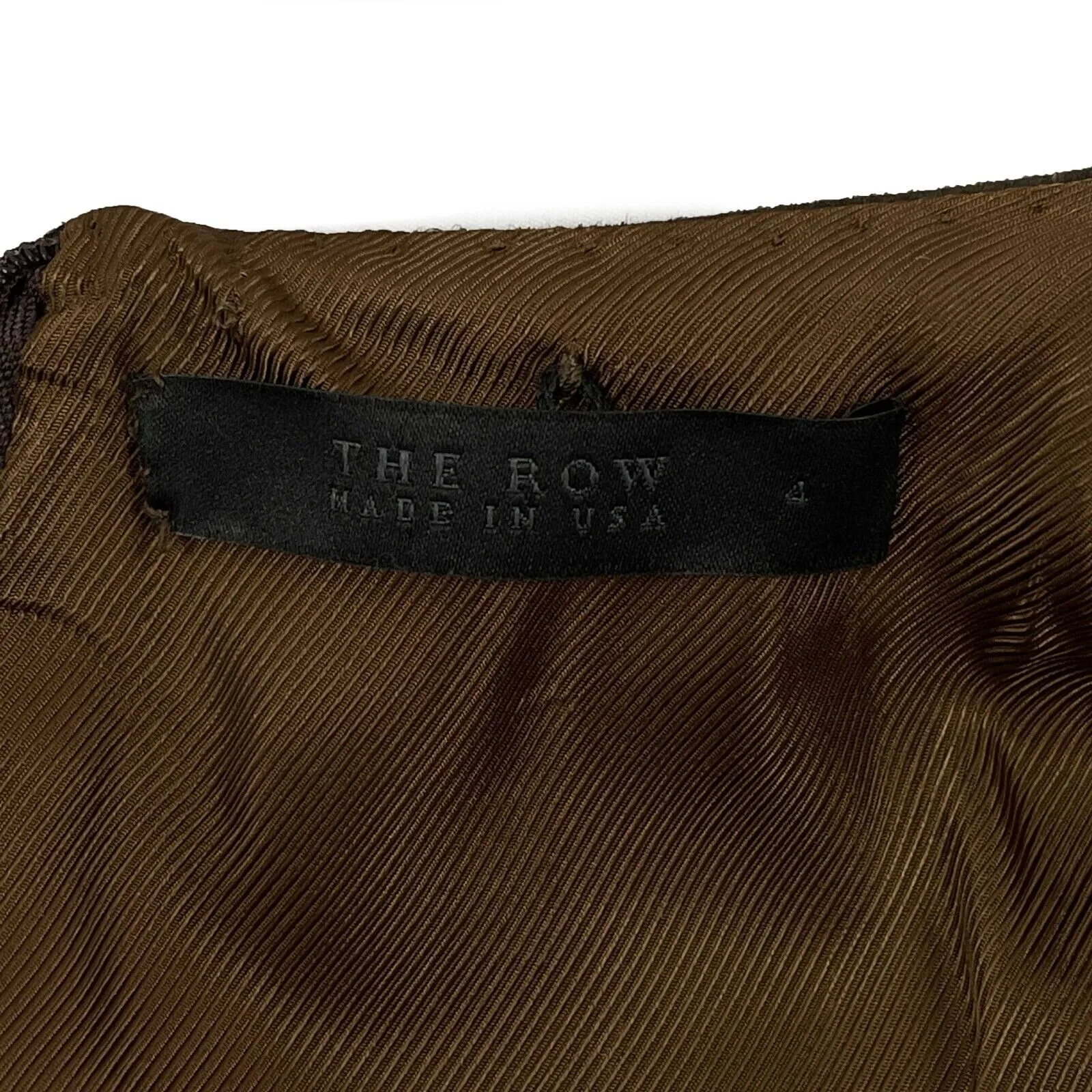 THE ROW - Excellent - Suede Liffen Midi - Dark Brown Dress - Size 4