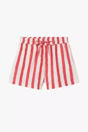 THINKING MU - GERANIO SHORTS - CAMBRIC STRIPES