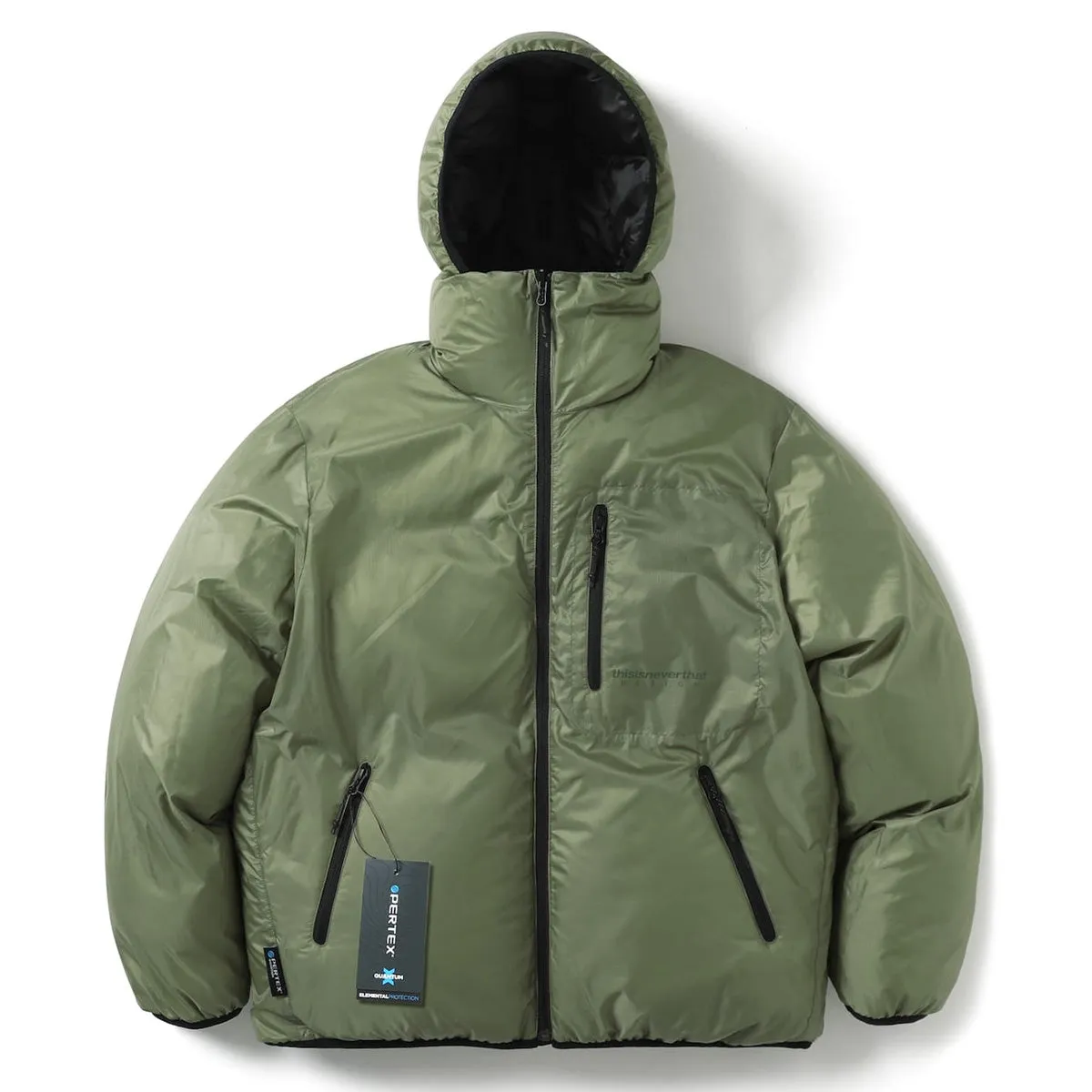 THISISNEERTHAT - PERTEX® DSN Reversible Down Jacket - Black / Green