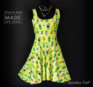 Tiki Monster Mug Skater Dress
