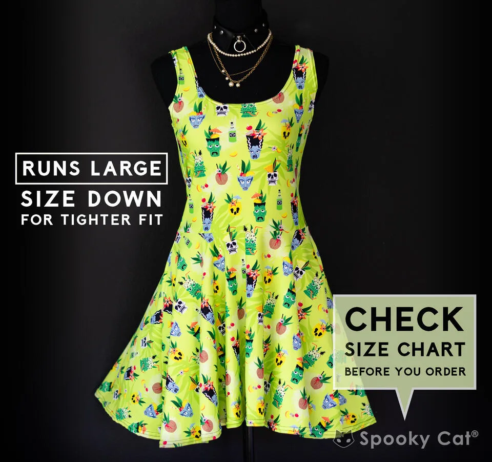 Tiki Monster Mug Skater Dress