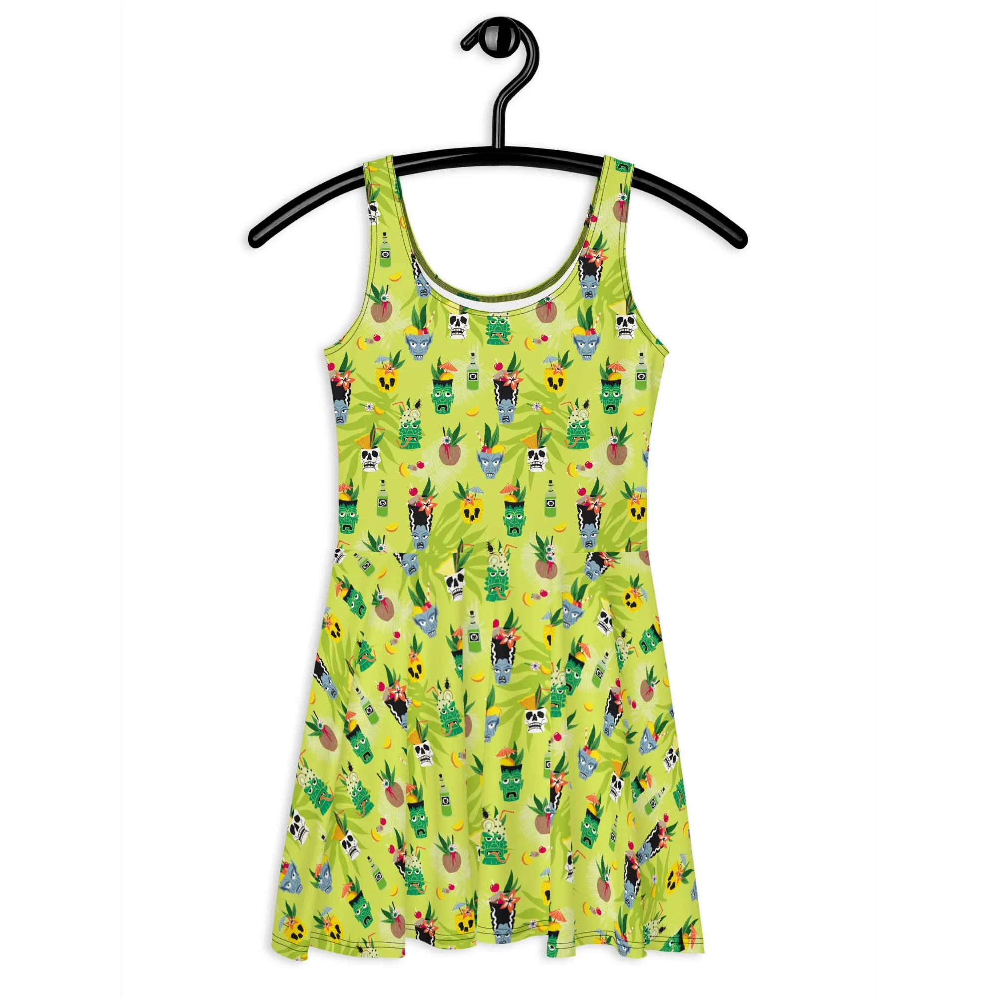 Tiki Monster Mug Skater Dress