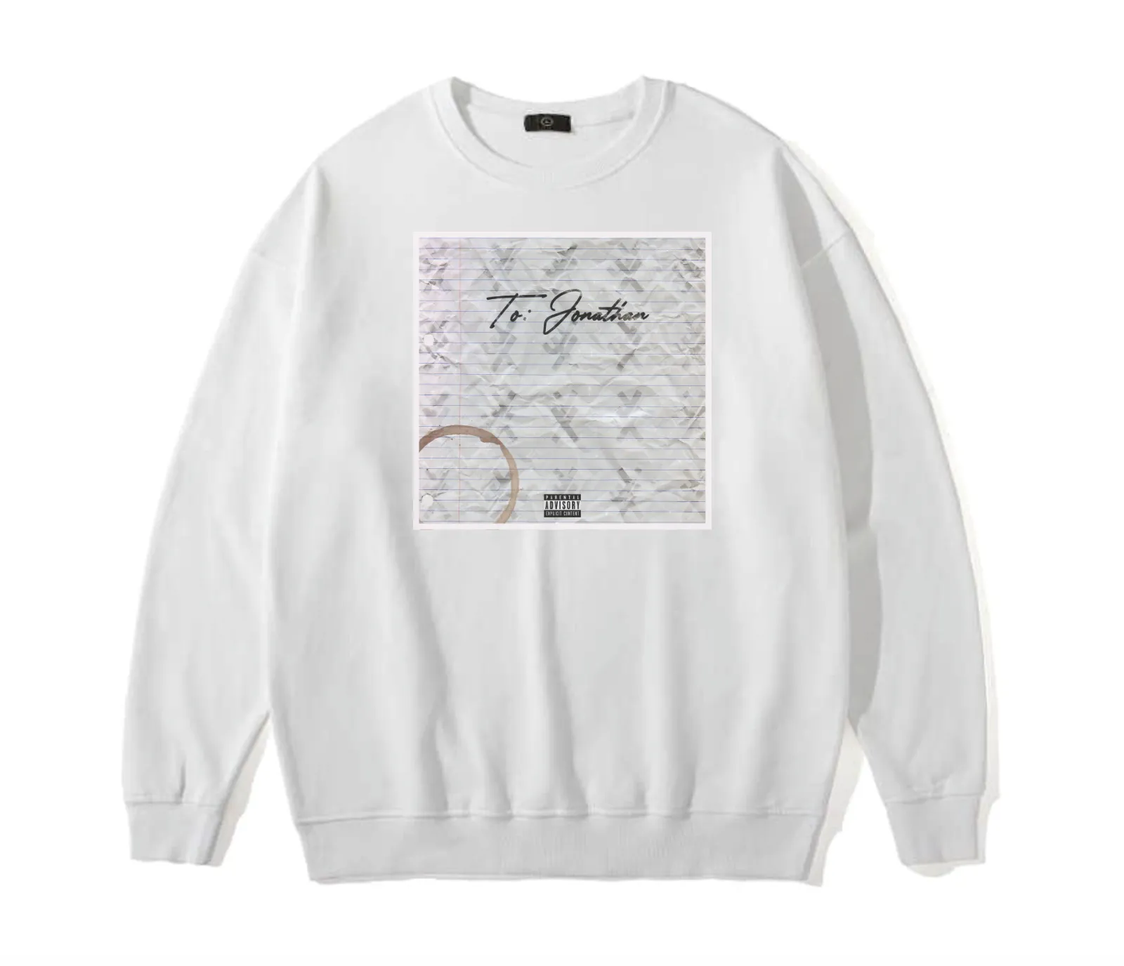 To Jonathan Album Mens Relaxed Crew White