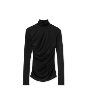 Top in fluid glittery jersey
