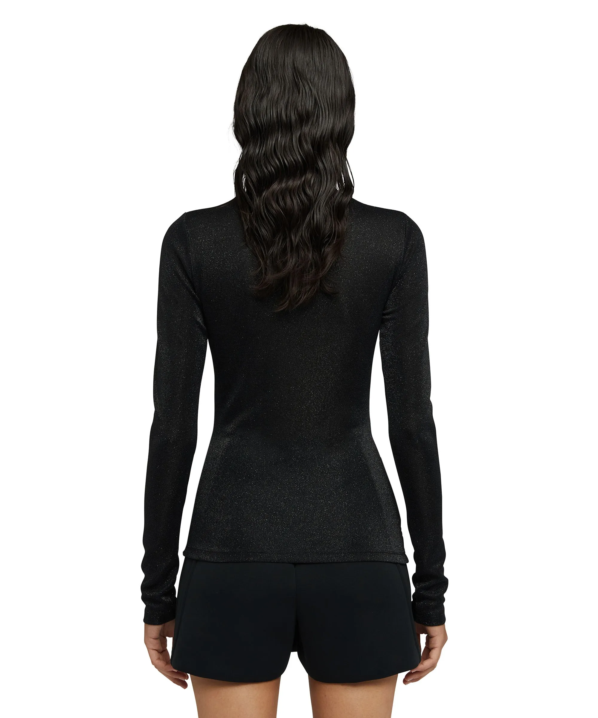 Top in fluid glittery jersey