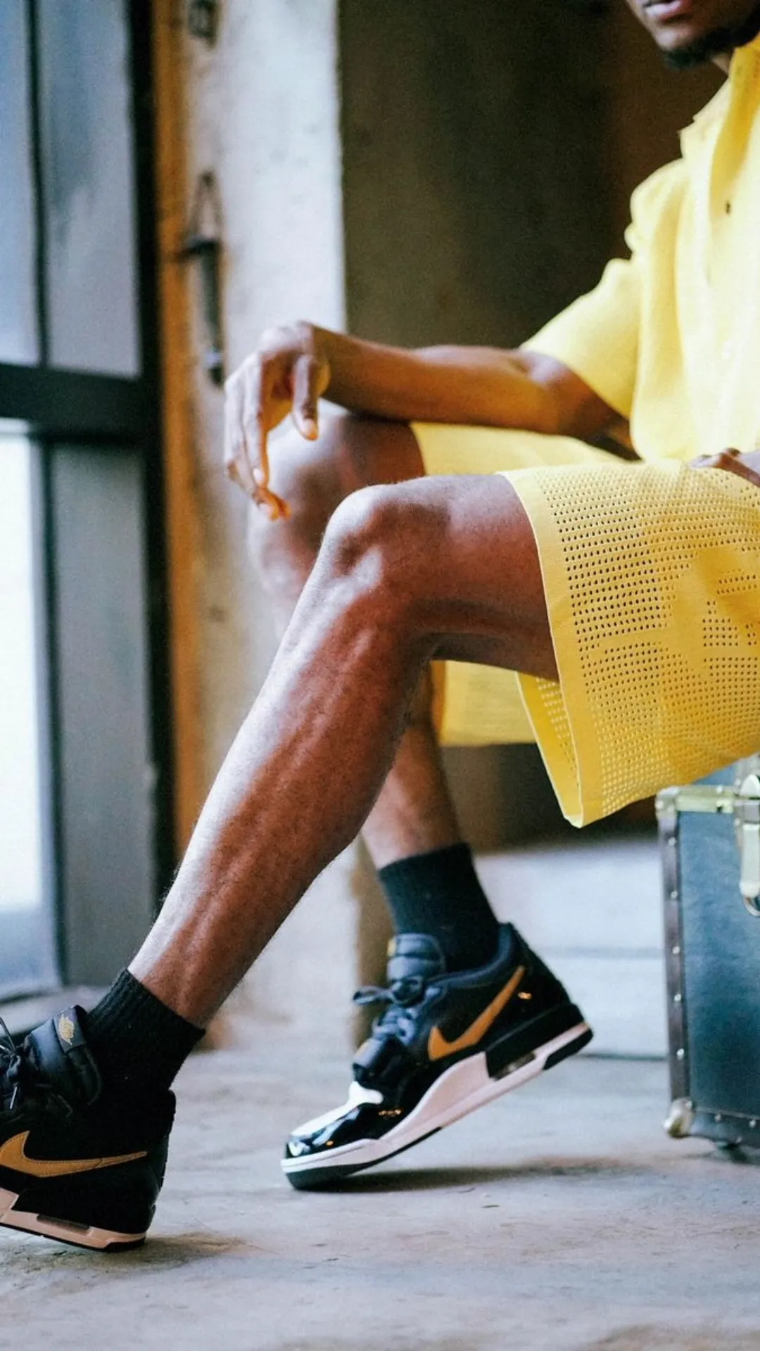 TRNCHS "BAHR" LIGHT YELLOW SHORTS