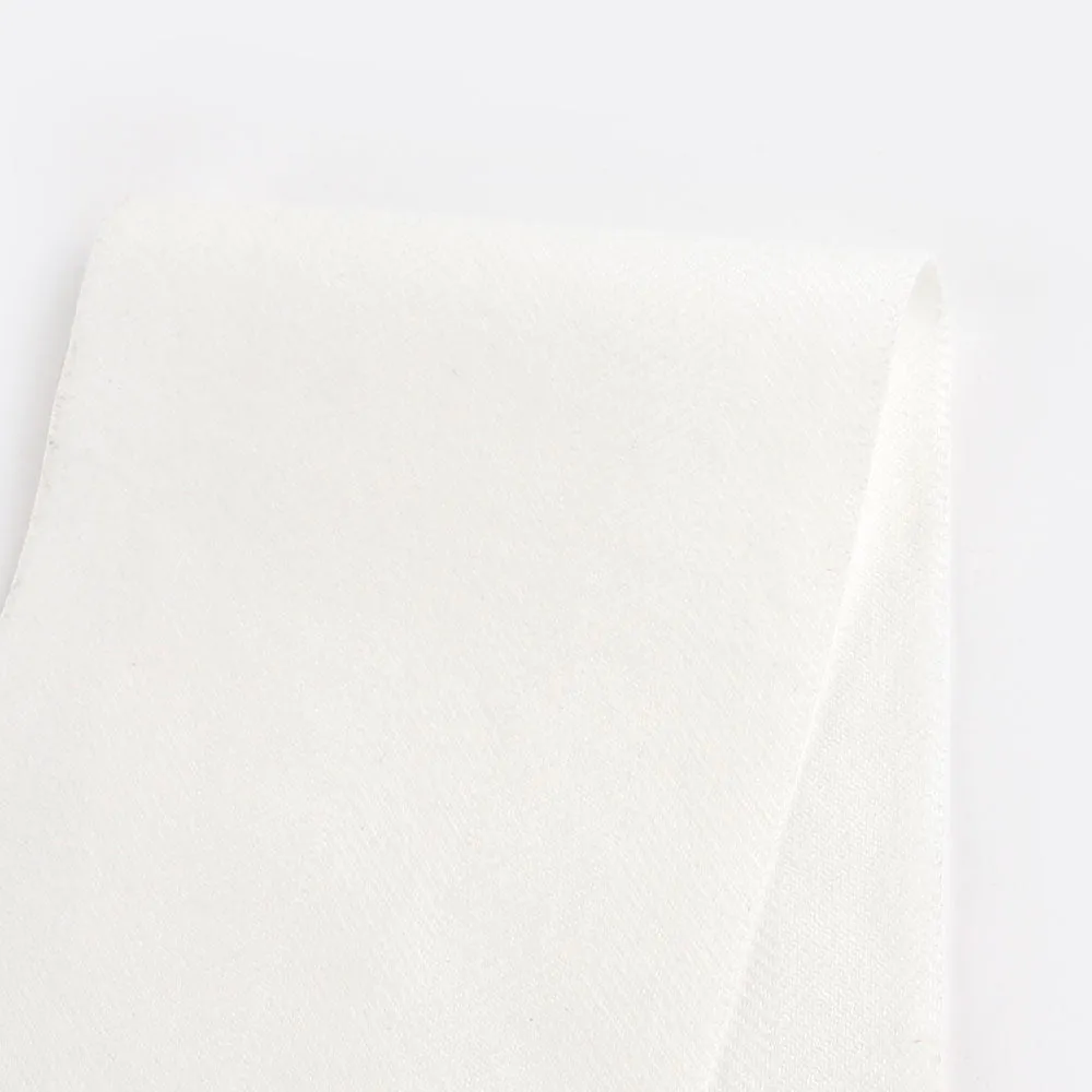 Tumbled Herringbone Cotton - Ivory