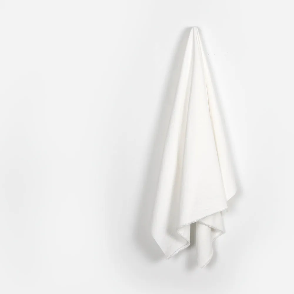 Tumbled Herringbone Cotton - Ivory