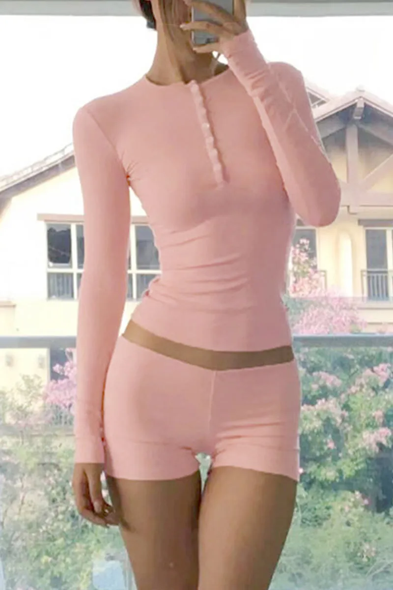 UL0393 Fitted Shirt and Shorts Set