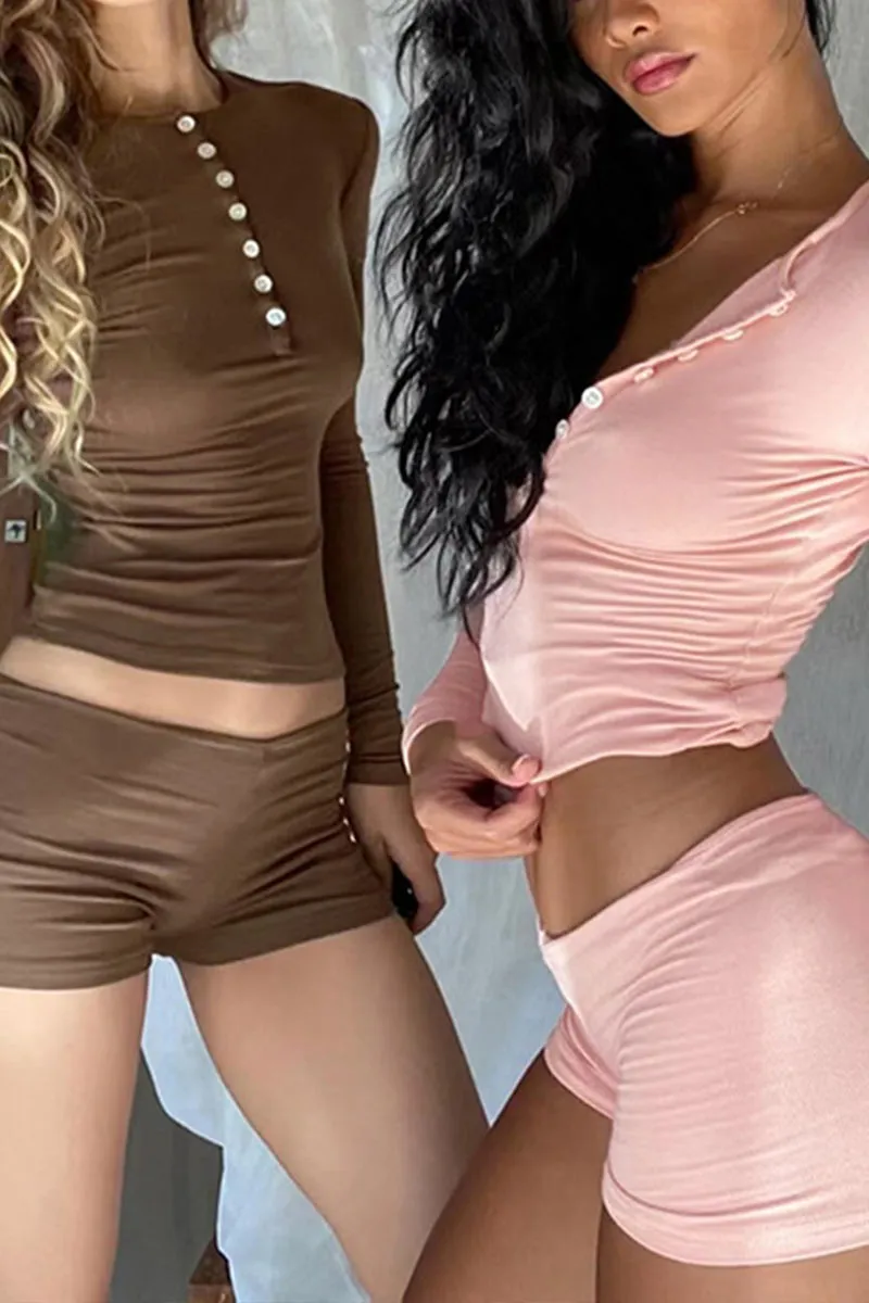 UL0393 Fitted Shirt and Shorts Set