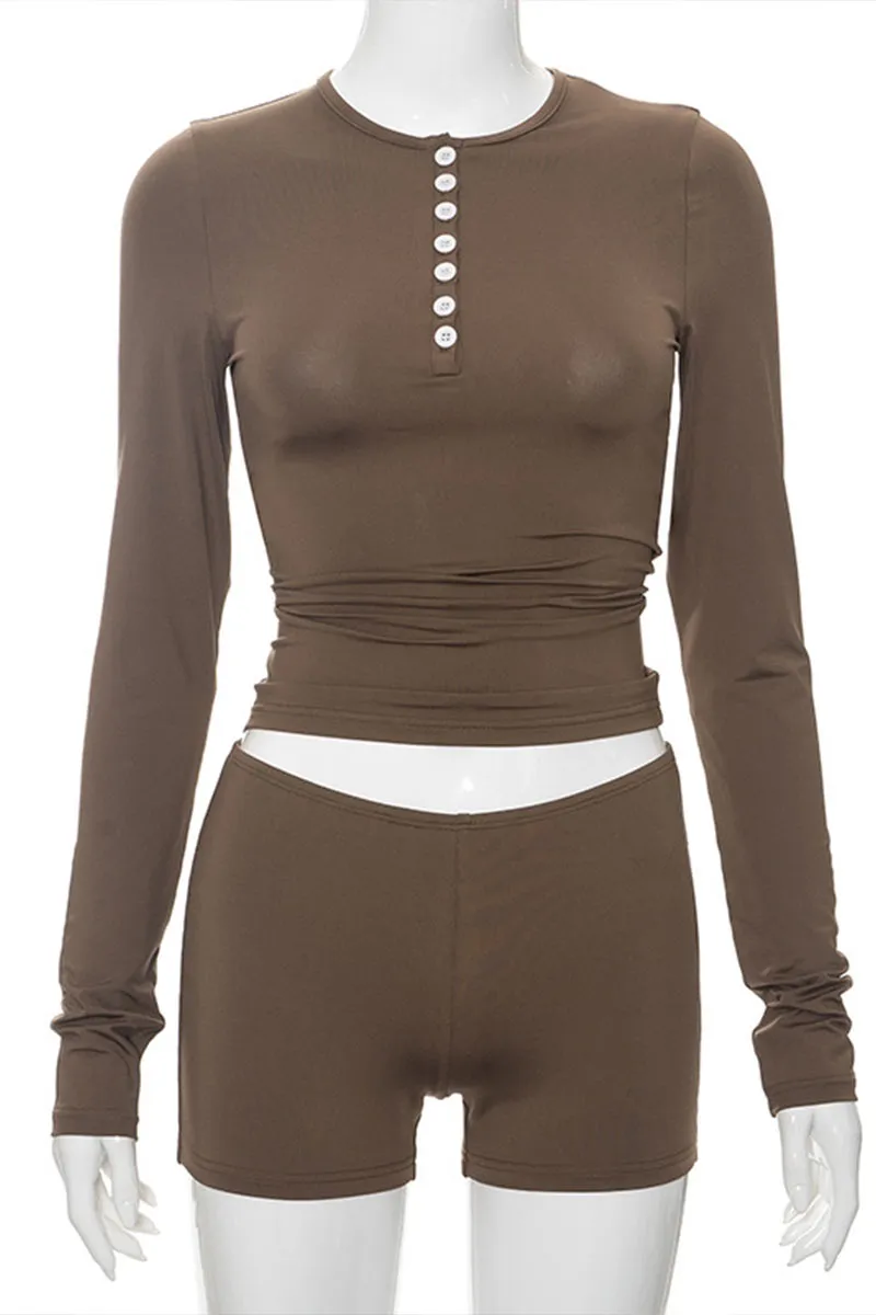 UL0393 Fitted Shirt and Shorts Set