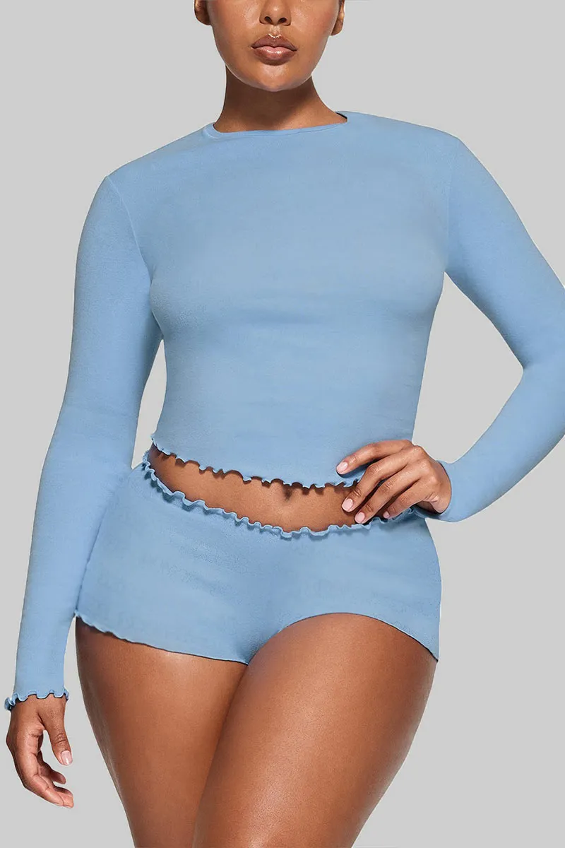 UL0396 Fitted Shirt and Shorts Set