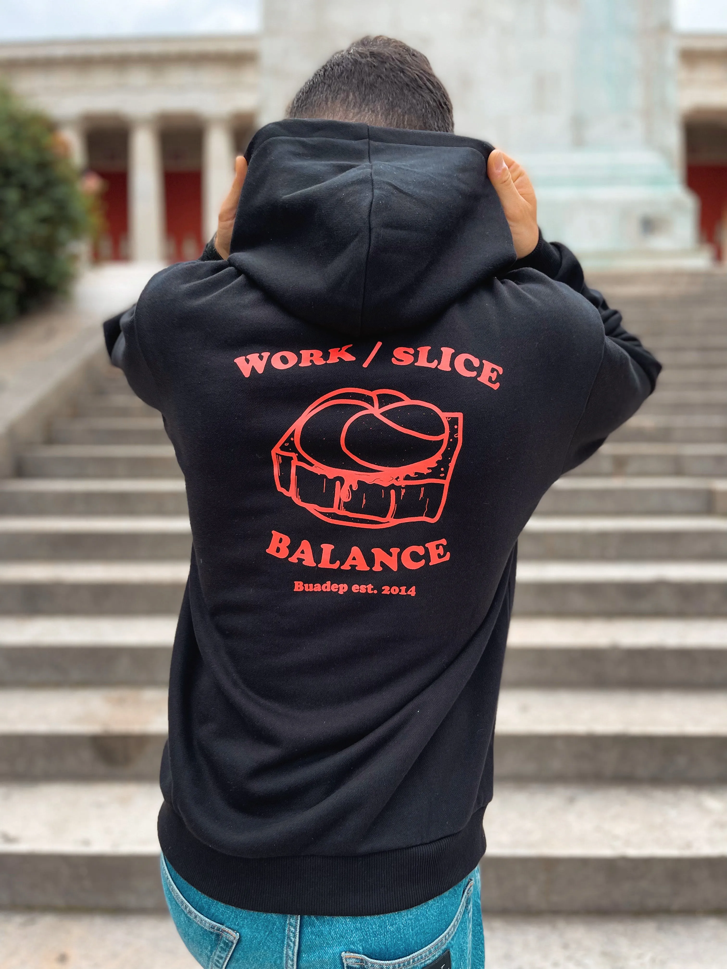Unisex Hoodie WORK SLICE BALANCE schwarz