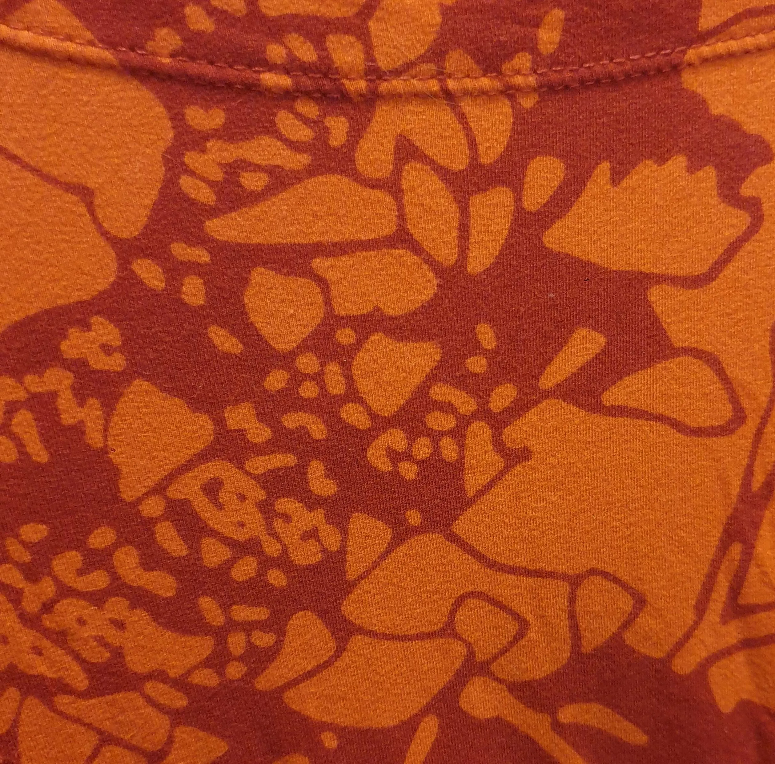 Upstream by Megan Salmon red print long sleeve top size 14