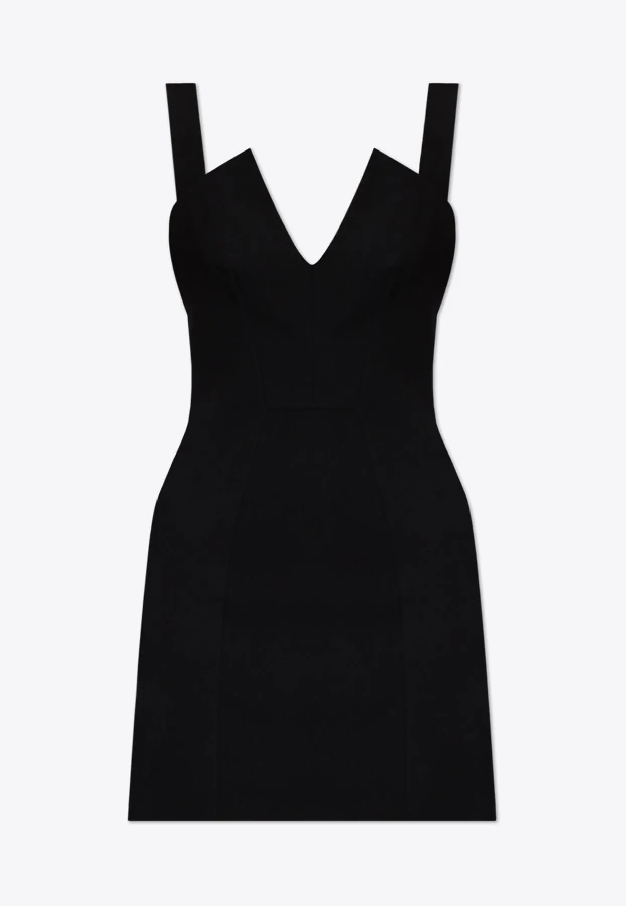 V-neckline Fitted Mini Dress