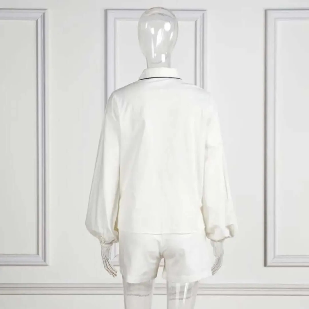 Vera - Elegant set with shirt blouse and shorts
