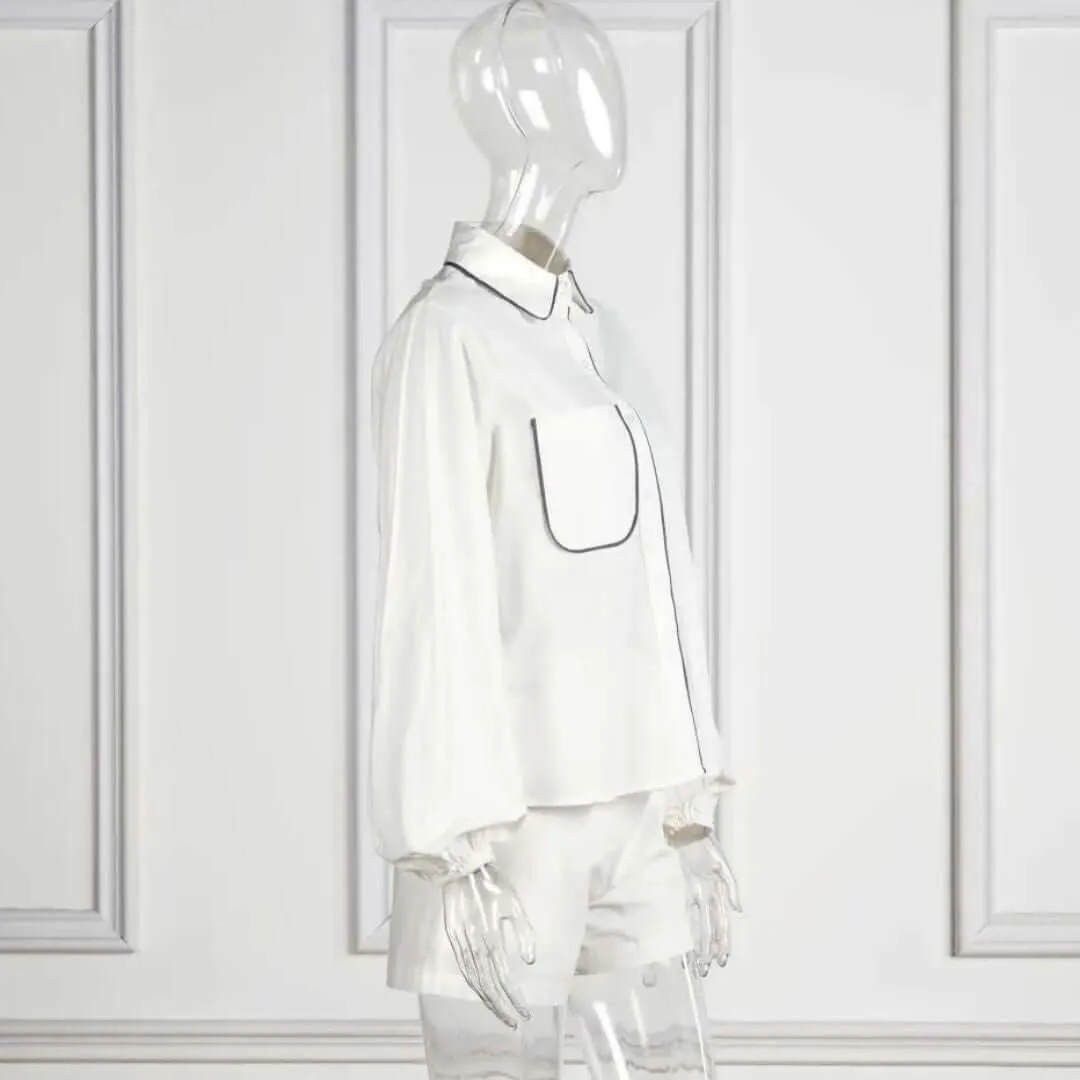 Vera - Elegant set with shirt blouse and shorts