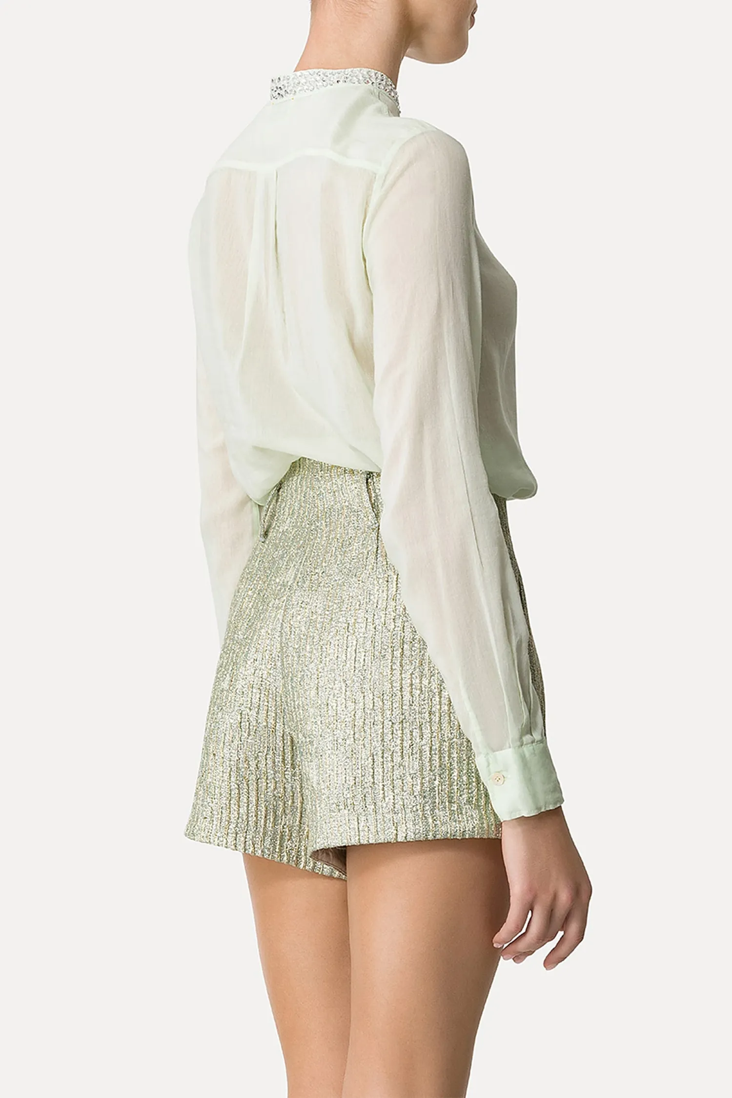 Voile Crystal Shirt Mint