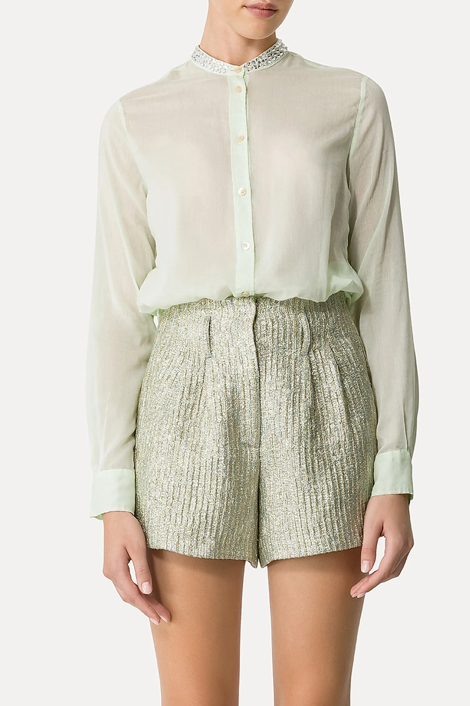 Voile Crystal Shirt Mint