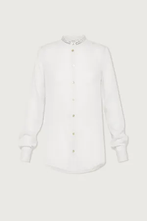 Voile Crystal Shirt White