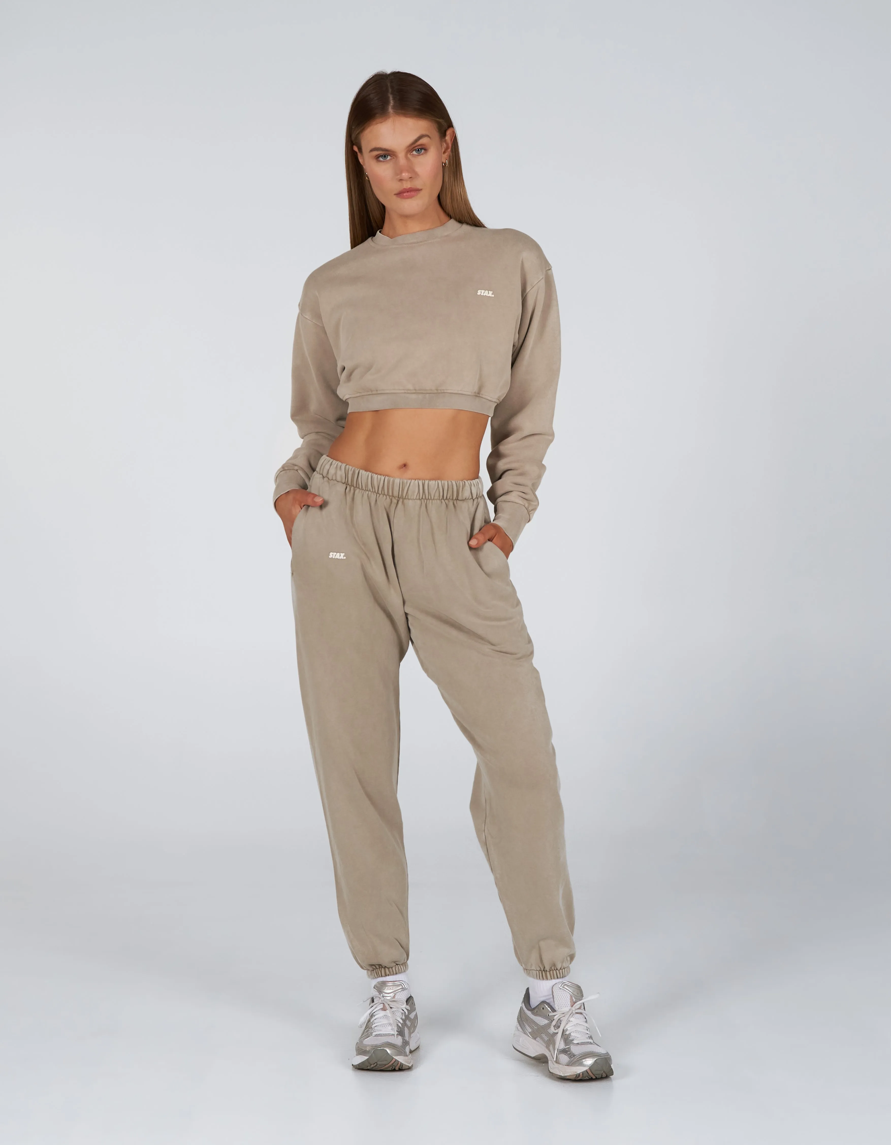 W23 Cropped Crew Neck- Earth