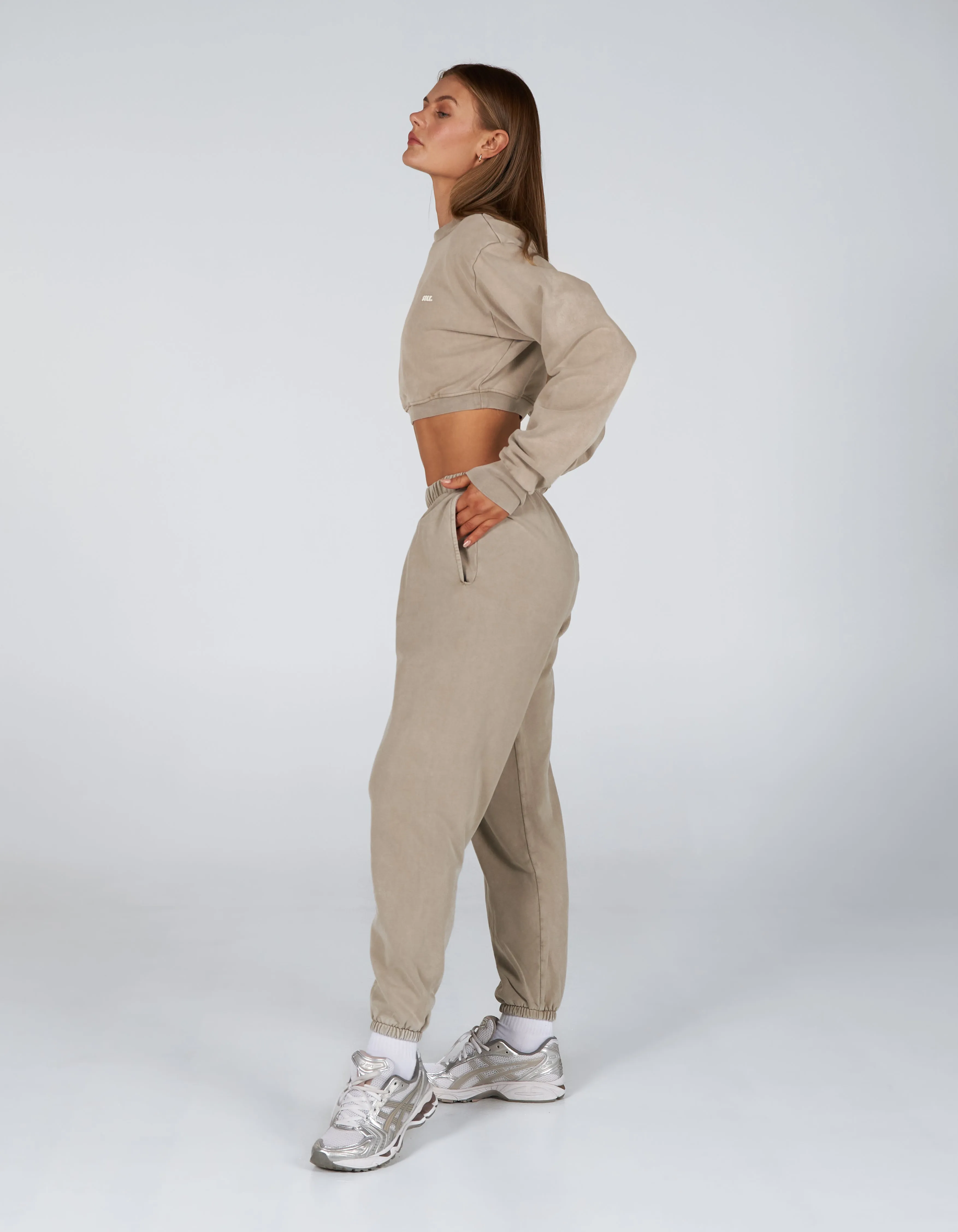 W23 Cropped Crew Neck- Earth