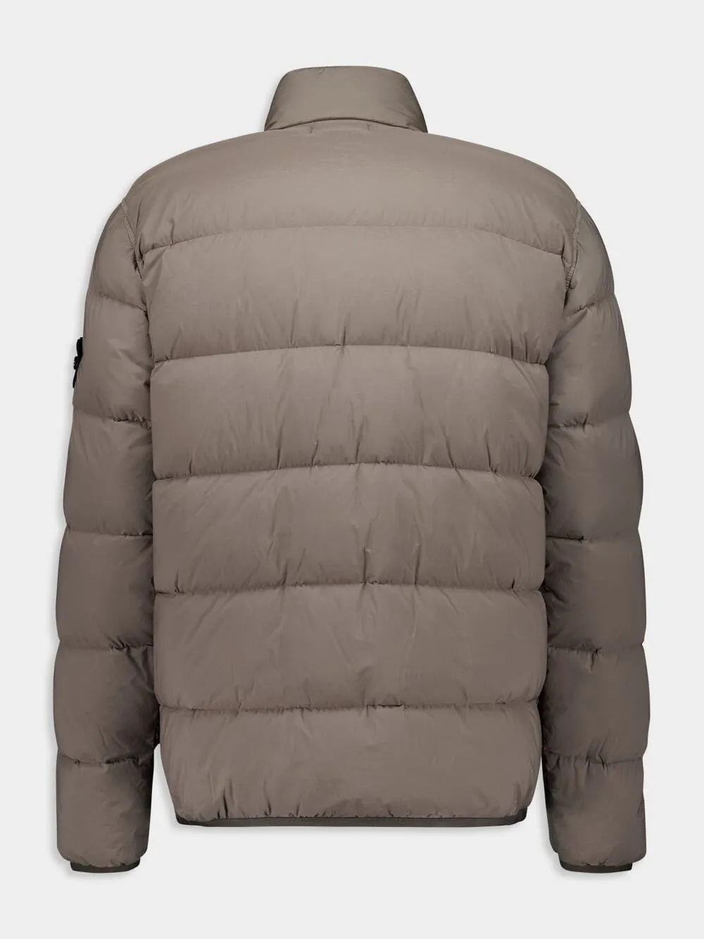 Walnut Brown Down Blouson with Anti-Drop