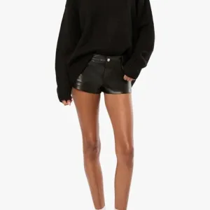 We Wore What Vegan Leather Shorts