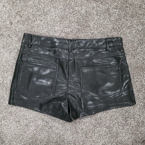 We Wore What Vegan Leather Shorts