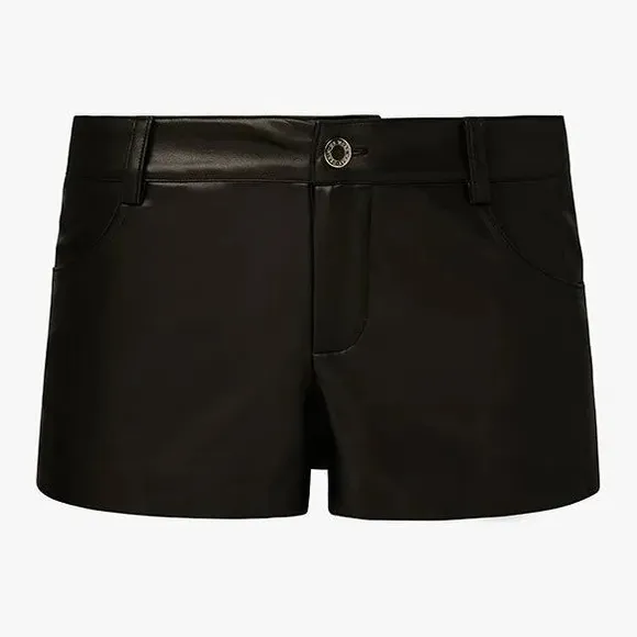 We Wore What Vegan Leather Shorts