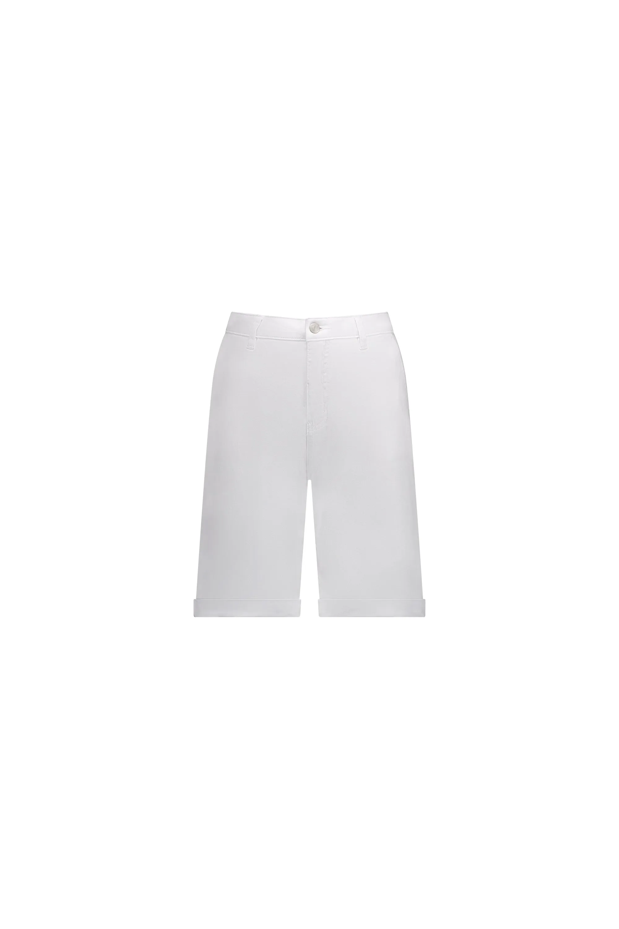 White Denim Slim Leg Above Knee Short