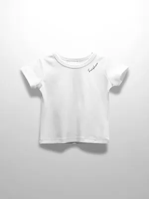 White Fitted Short Sleeve T-Shirt