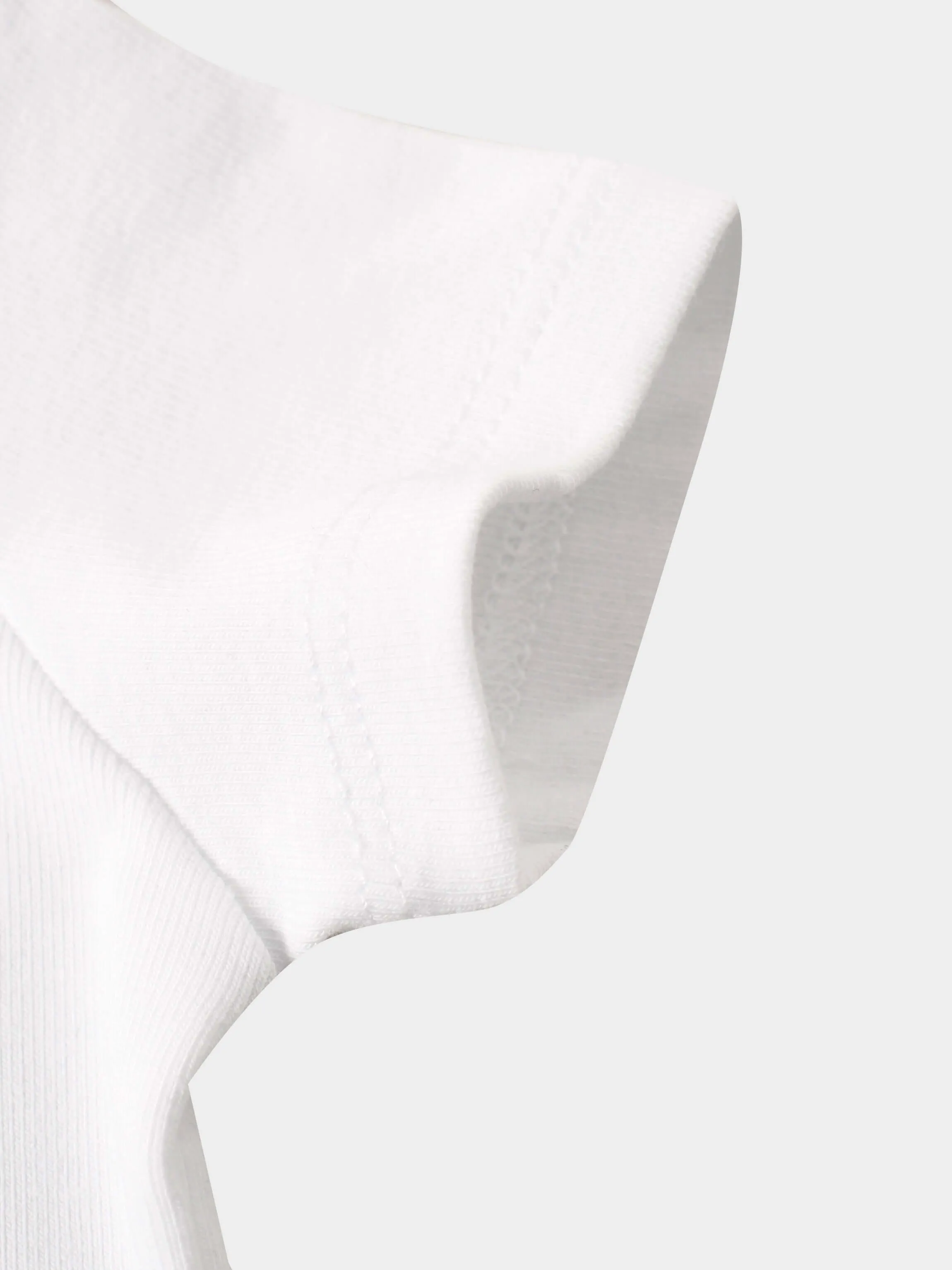White Fitted Short Sleeve T-Shirt