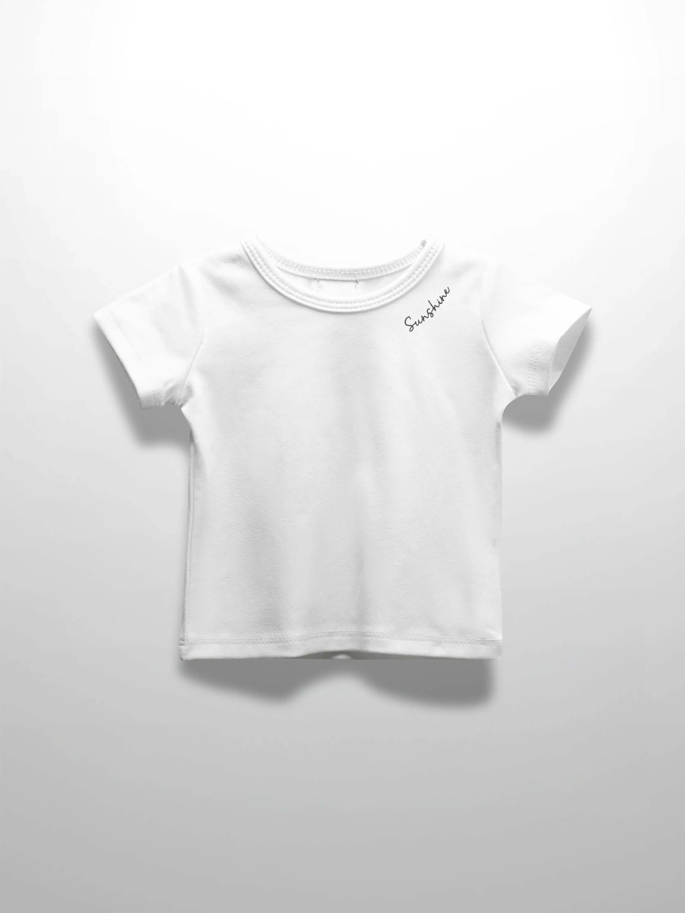 White Fitted Short Sleeve T-Shirt