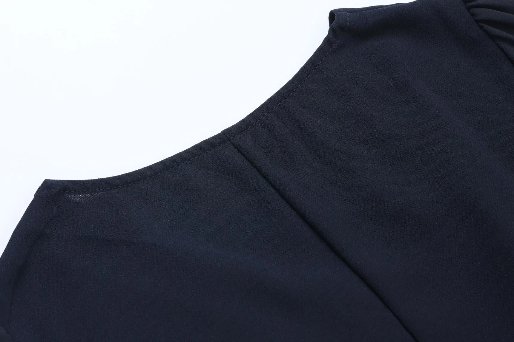 Women's Chic Solid Jersey Dress to Hide Belly and Enhance Waist