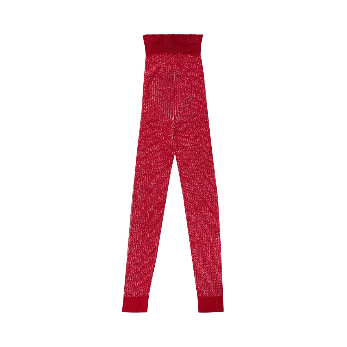 Wool Seamless Knit Leggings Milan, Red