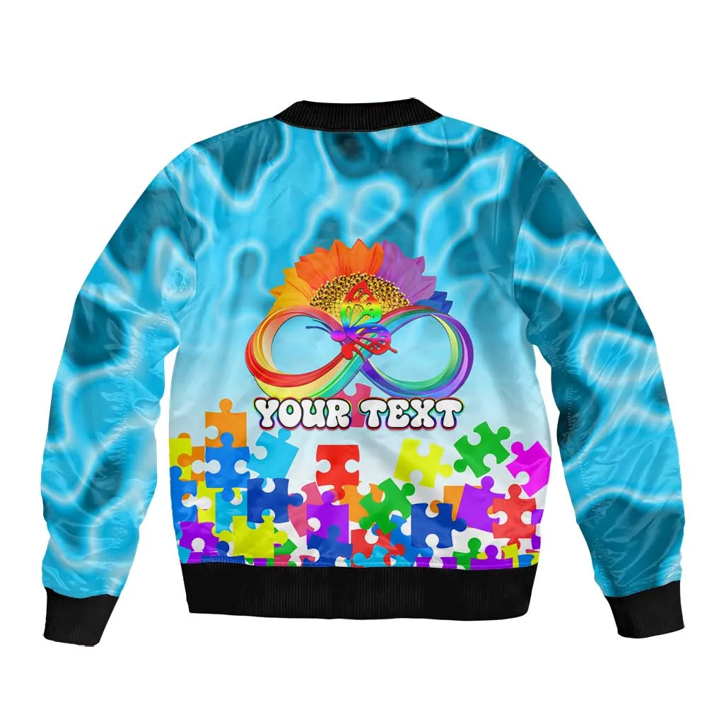 World Autism Awareness Day 2024 Bomber Jacket In A World Where You Can Be Anything Be Kind LT01