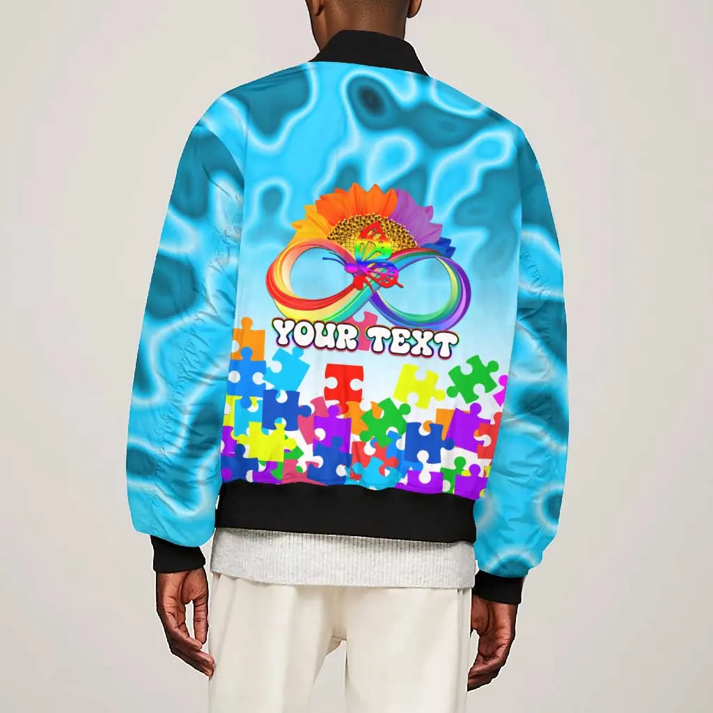 World Autism Awareness Day 2024 Bomber Jacket In A World Where You Can Be Anything Be Kind LT01