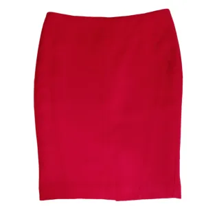 Worthington Red High-Waist Pencil Skirt